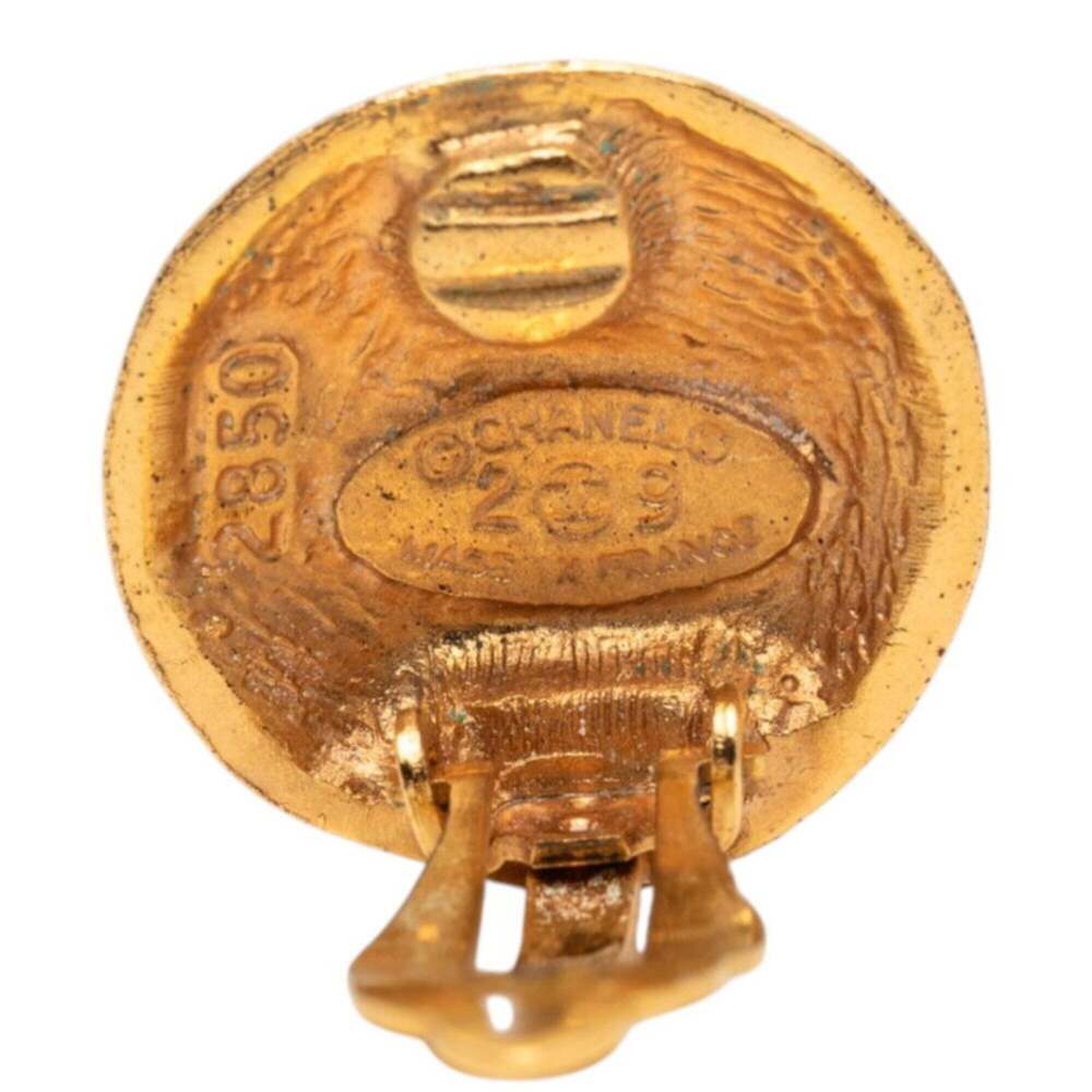 CHANEL Gold Logo Earrings - Picture 3 of 3